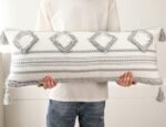 DRNOU Grey and White Boho Long Lumbar Pi... - Image 2