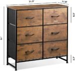 WLIVE Fabric Dresser for Bedroom, 6 Draw... - Image 4