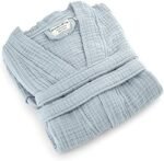 Muslin Unisex Bathrobe,Turkish 100% Cotton,Soft, A... - Image 2
