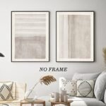 Gray Beige Abstract Wall Art Modern Line Art Print... - Image 5