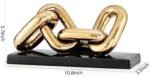 FJS Modern Gold Ceramic Chain Statue, Ho... - Image 6