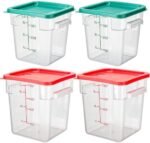 4 Pcs Food Storage Containers with Scale... - Image 2