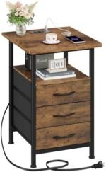 GYIIYUO Night Stand with 19'' Large Tabl... - Image 2