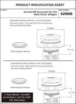 Artiwell Universal Tip Toe Bath Drain St... - Image 8