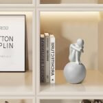 Modern Thinker Statue Sitting Ball Think... - Image 8