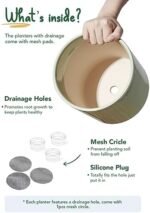 LE TAUCI Large Plant Pots Set, 10/8/6 In... - Image 7