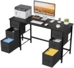 YAOHUOO Computer Desk with 6 Fabric Draw... - Image 2