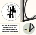 Glamativity 4 Pack Black Abstract Metal Wall Art, ... - Image 7