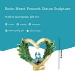 Peacock Resin Heart Statue Decor Modern ... - Image 5