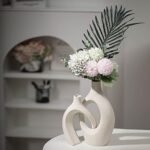 Levvohd XL Beige Ceramic Vase Set of 2 f... - Image 5