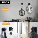 TNOMS Black Towel Bar Set 5-Piece Bathro... - Image 6