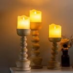 Tall Pillar Candle Holders Set of 3-12",... - Image 6