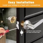 4 Pack Privacy Door Levers, Silver Flat ... - Image 6