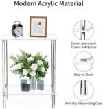 Clear Acrylic Side Table, 2-Tier End Tab... - Image 5
