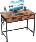 Furologee Computer Desk with 2 Fabric Dr... - Image 9