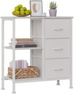 Furnulem 3 Drawer White Dresser for Bedr... - Image 2