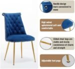 Clihome Velvet Dining Chairs Set of 2，Bl... - Image 6