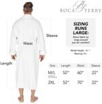 Boca Terry Men's Robe. 100% Cotton Terry Cloth, Sh... - Image 4
