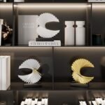 Gold Shelf Decor Accents Ocean Wave Stat... - Image 5