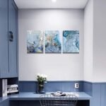 Blue Abstract Canvas Wall Art For Living Room Bedr... - Image 7