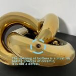 Ceramic Gold Knot Décor, Gold Accent Dec... - Image 8