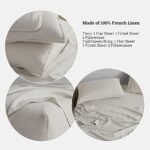 GIORCIS 100% Linen Sheet Set - Stone Was... - Image 6