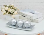 Silver Accent Decorative Tray and Ball S... - Image 3
