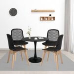 KM Legend Armless Modern Chairs with Woo... - Image 7
