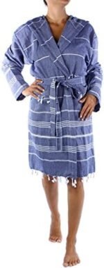 Cacala mens Turkish Hooded Bathrobe With Pocket fo... - Image 6