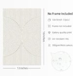 Boho Neutral Canvas Wall Art Set - Minimalist Line... - Image 3