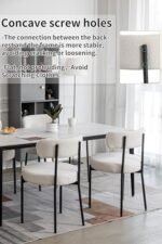 DYHOME Upholstered Dining Chairs Set of ... - Image 5