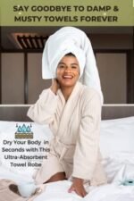 PAMUKTAN 100% Organic Turkish Cotton Bathrobe Towe... - Image 4