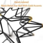 6” Metal Geometric Star Sculpture, Black... - Image 6