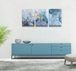 Blue Abstract Canvas Wall Art For Living Room Bedr... - Image 6