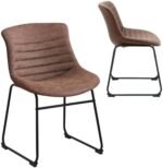 Dining Chair Set of 2, Synthetic Leather... - Image 2