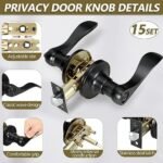 LEIFIDE Wave Handles Levers Privacy Door... - Image 5