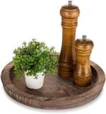 Hanobe Rustic Wooden Serving Tray - Roun... - Image 2