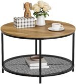 Smuxee 31.5" Round Coffee Table, 2-Tier ... - Image 8