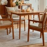 OOKSEN Dining Table, Solid Wood Square D... - Image 8