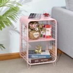 3 Tier Metal Side Table,Cute Nightstand,... - Image 3