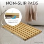 BROOKSTONE, Bamboo Bath mat, Non Slip Wo... - Image 5