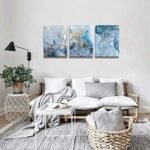 Blue Abstract Canvas Wall Art For Living Room Bedr... - Image 5