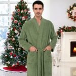 TowelSelections Mens Robe, Cotton Kimono Terry Clo... - Image 5
