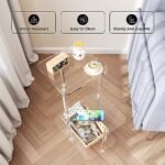 Eglaf Acrylic 3 Tiers Side Table - Squar... - Image 5