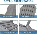 Folding Adirondack Chairs Set of 2, All-... - Image 7