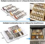 MIUKAA Clear Acrylic Spice Drawer Organizer, 4 Tie... - Image 6
