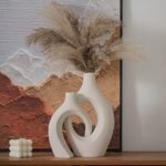 Levvohd XL Beige Ceramic Vase Set of 2 f... - Image 2