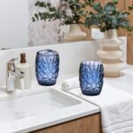 Blue Acrylic Bathroom Accessory Set, 4 P... - Image 4