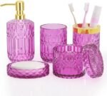5PCS Bathroom Accessories Set, Glass Soa... - Image 2