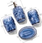 Blue Acrylic Bathroom Accessory Set, 4 P... - Image 7